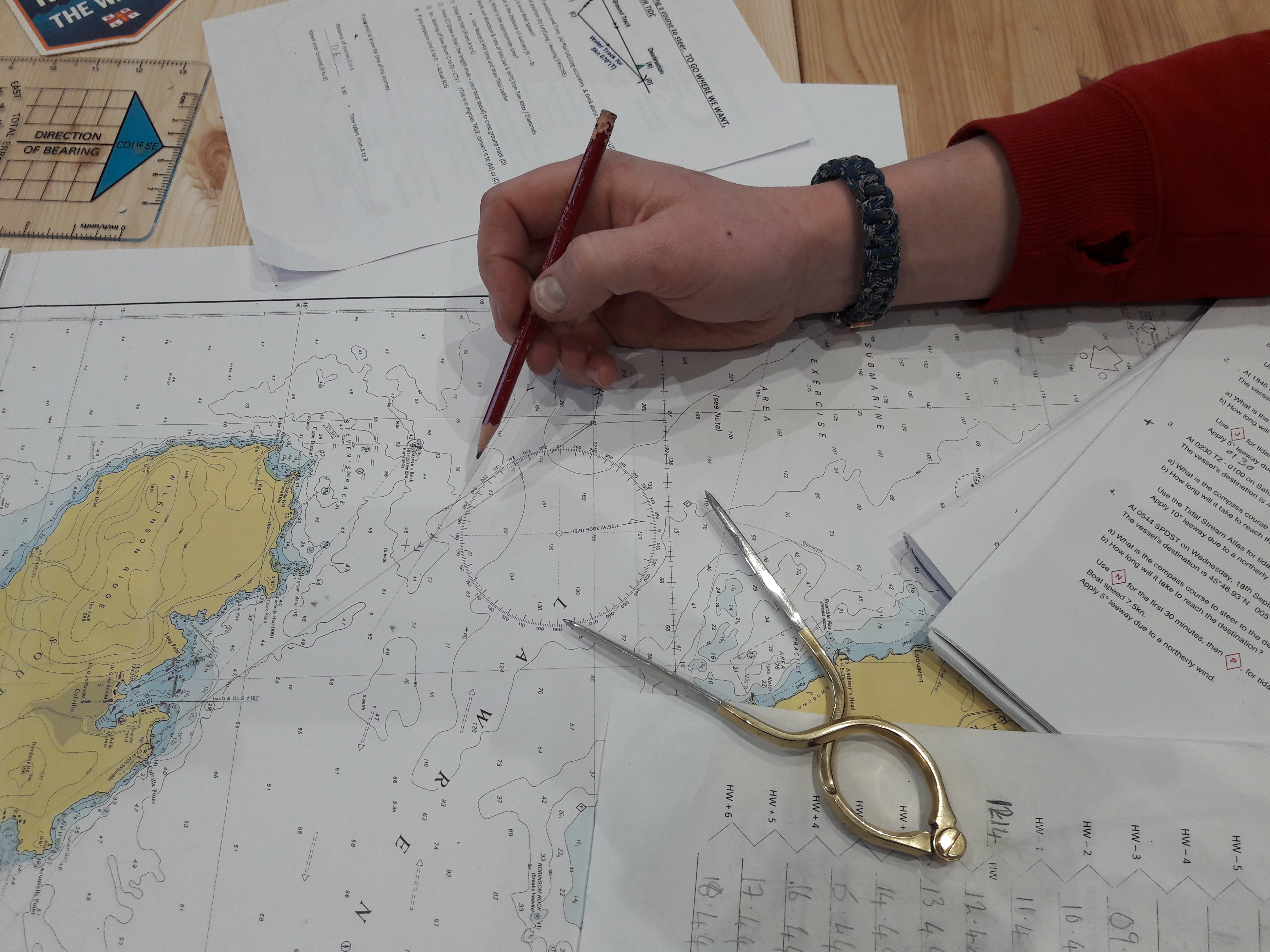 Bespoke Chartwork for Day Skipper & Yachtmaster Navigation